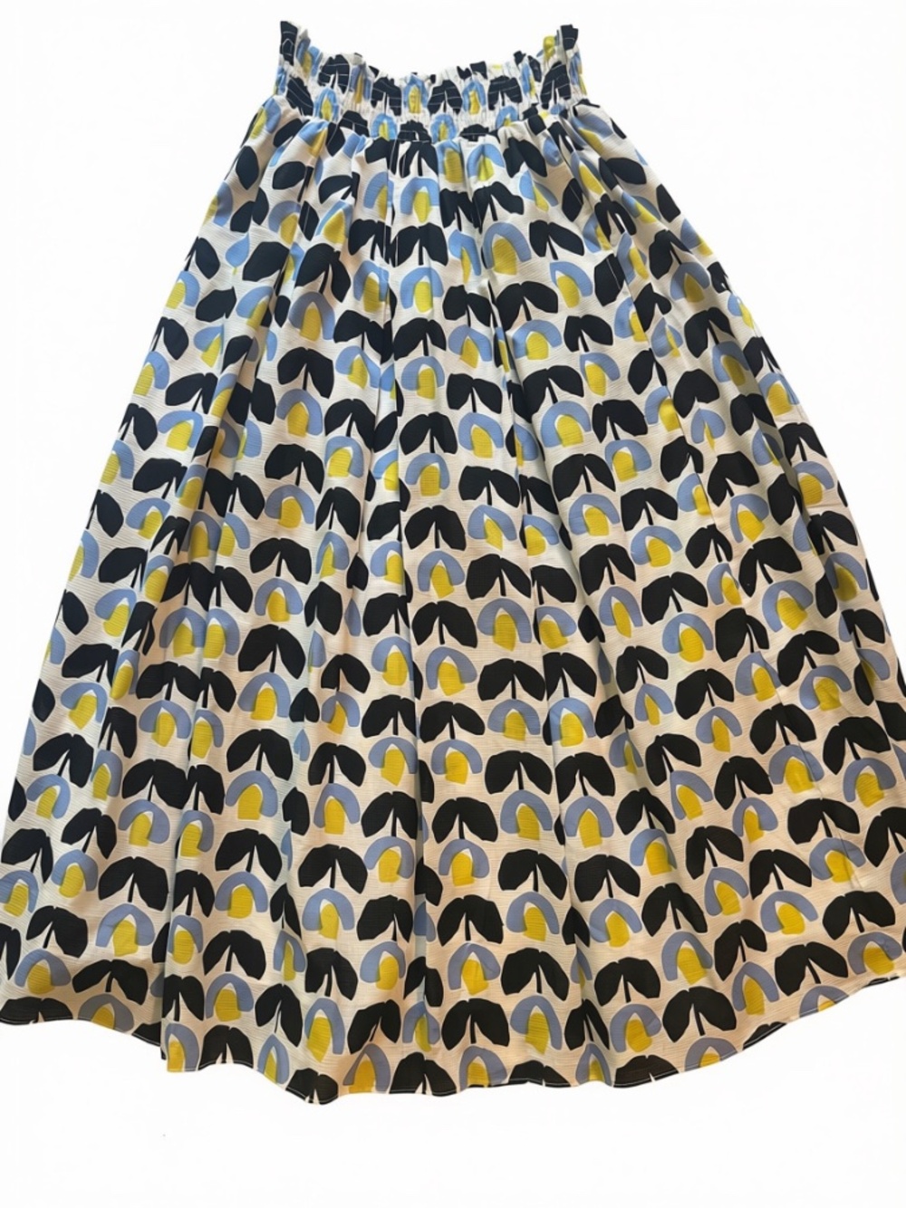 BURU Women's Floral Lined Pull On Skirt Multicolor Size M Pockets Smocked Waist